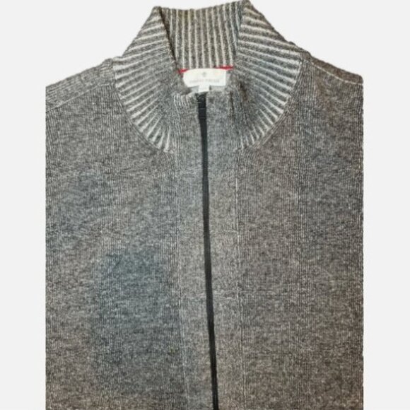 Toscano Firenze Merino Wool Sweater Mens 3XL Full Zip Cardigan Gray Pockets Warm - Picture 4 of 8